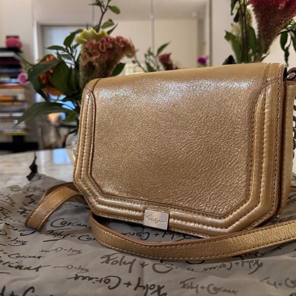 Foley & Corinna Gold Leather Purse - USED ONCE - Picture 1 of 3